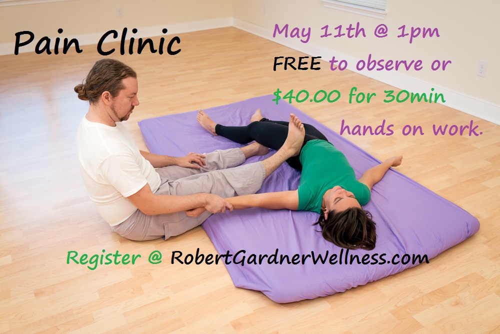 Robert Gardner Wellness Pain Clinic May 11th